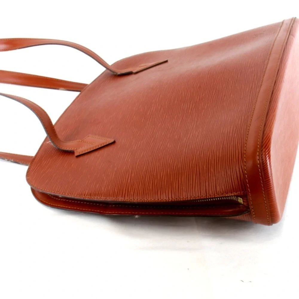 LOUIS VUITTON Brown Leather Tote Bag